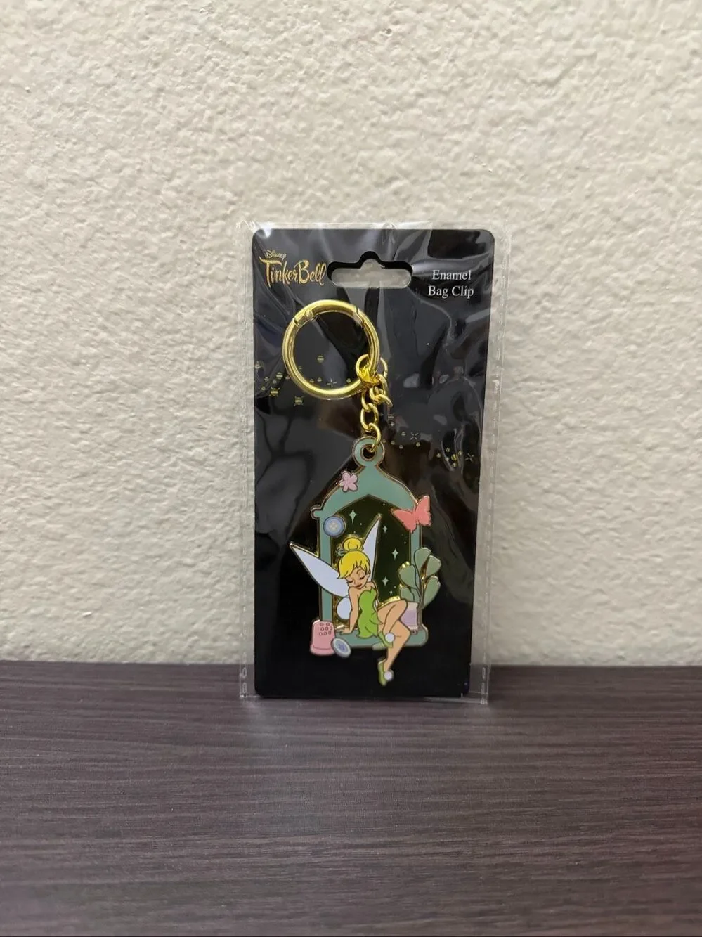Disney Peter Pan Tinker Bell Vanity Stained Glass Enamel Keychain